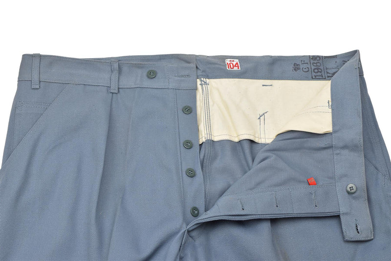 Pantalones militares daneses originales Pantalones informales del ejército del ejército Dinamarca Azules nuevos