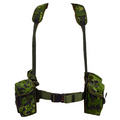 Juego de correas militares danesas originales M/96 CQC, 6 piezas, ajustable, camuflaje M84