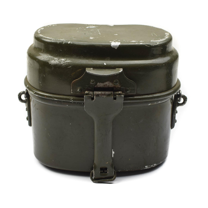 Kit de desorden del ejército húngaro genuino. Pot de bolos militar de aluminio set 2pcs