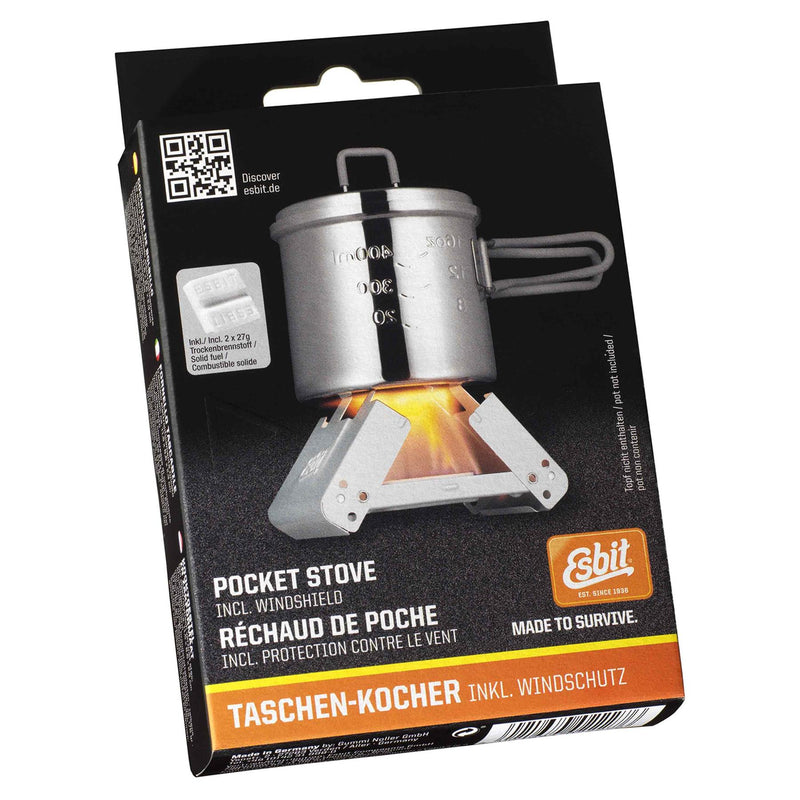 ESBIT COCINA COCINA CUARQUITA PEQUEÑO COABLA DE CAMPA DE CAMPA DE CAMPO PLOJO 2X27G Combustible sólido