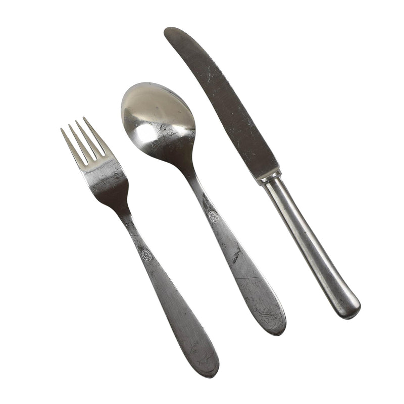 Cubiertos genuinos del ejército noruega Cuchería de acero inoxidable Utensilios Cuchería cucharada