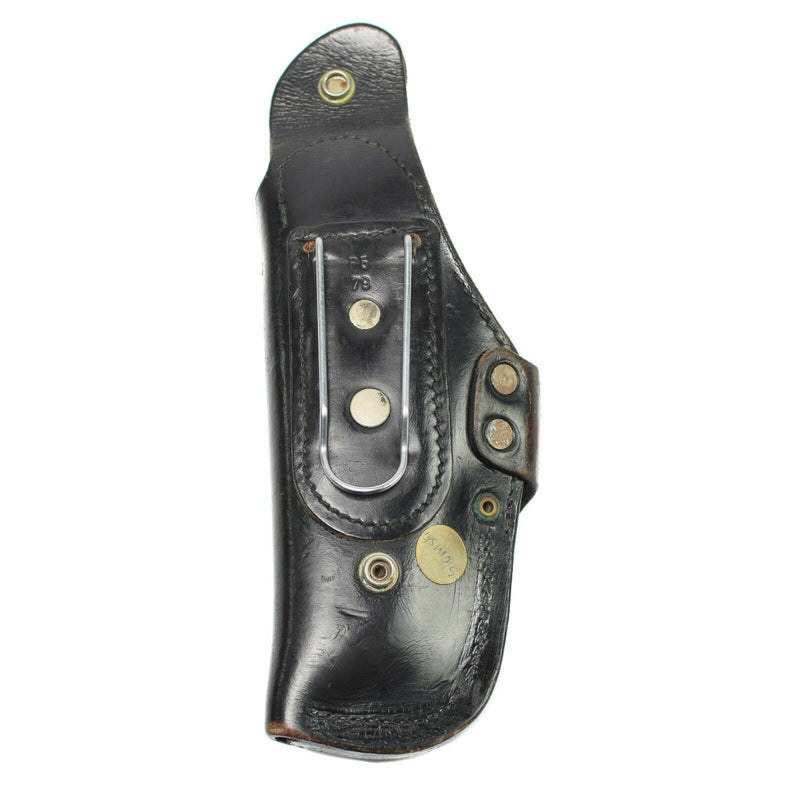 Holla de pistola de policía alemana original de la pistola de cuero negro
