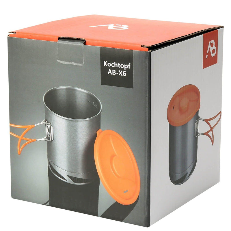A.BLOCHL AB-X6 1 LITER CAMPING CAMPING CAMPING Trekking Calefacción rápida Aluminio Gris Nuevo