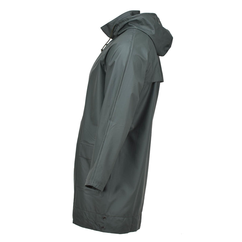 Genuina chaqueta de lluvia belga impermeable clima húmedo oliva ligera nueva