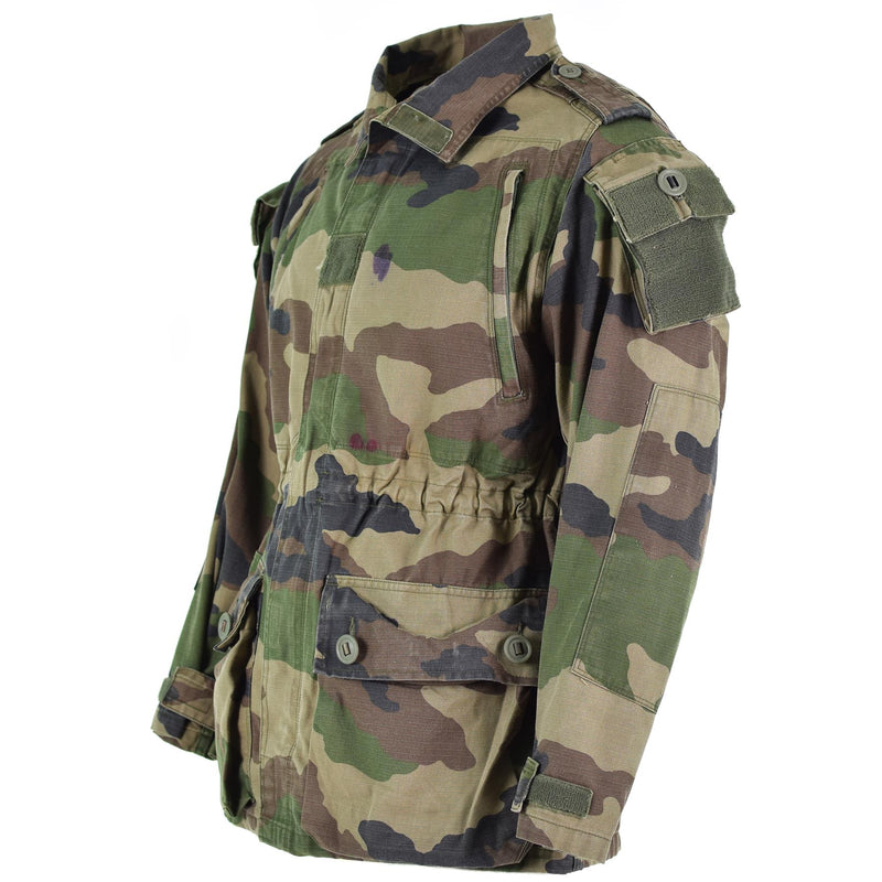 Genú de la chaqueta del ejército francés CCE CAMO Combat Military Parka Sateen Felin T4