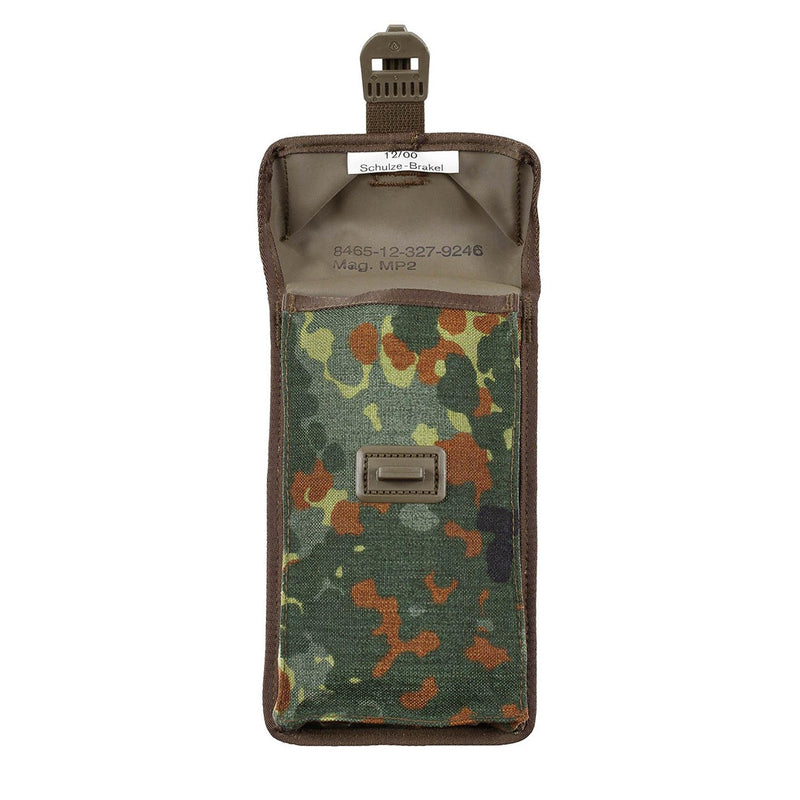 Original alemán Military BW Magazine Pouch MP2 Small Flecktarn Camo Cordura Nuevo