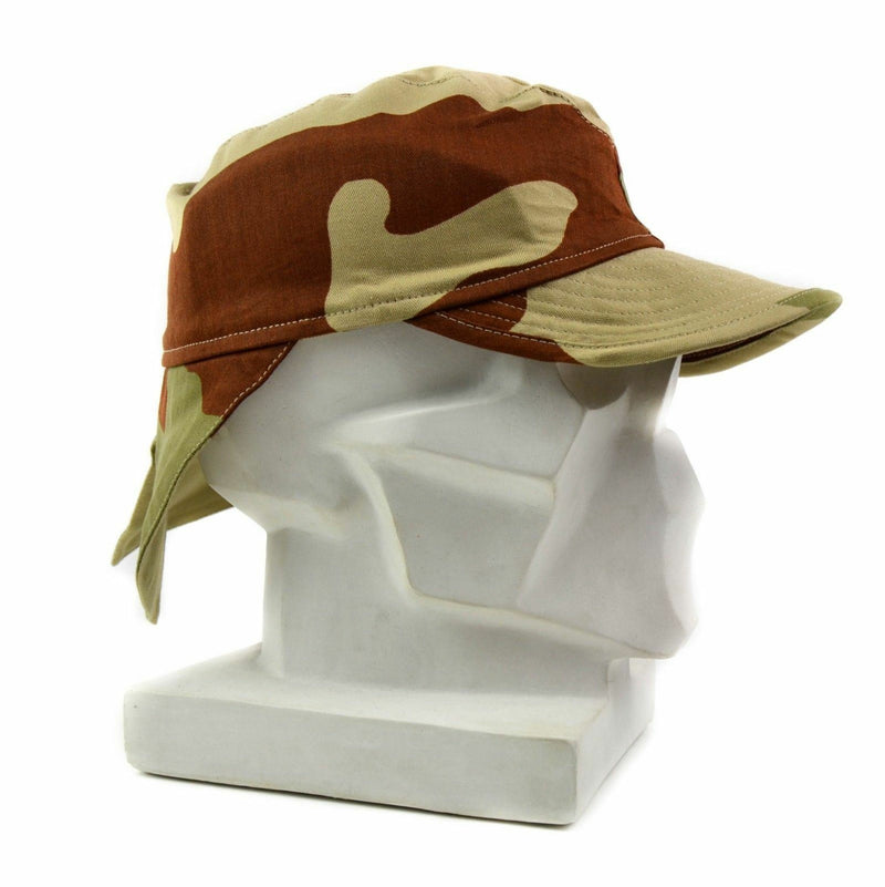 Genuino francés del ejército francés de la francia gorra tragalina sombrero de cola de tragamonera camuflaje con colgajo de cuello