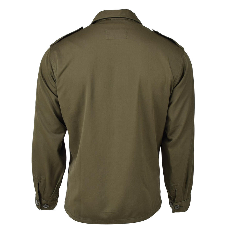 Vestido de camisa de manga larga de oliva militar austriaca original