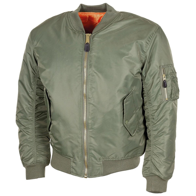 Estilo militar de EE. UU. MA1 Bomber Chaqueta Aérea Fuerzas Aéreas Tropas Aprole a prueba de viento Oliva caliente