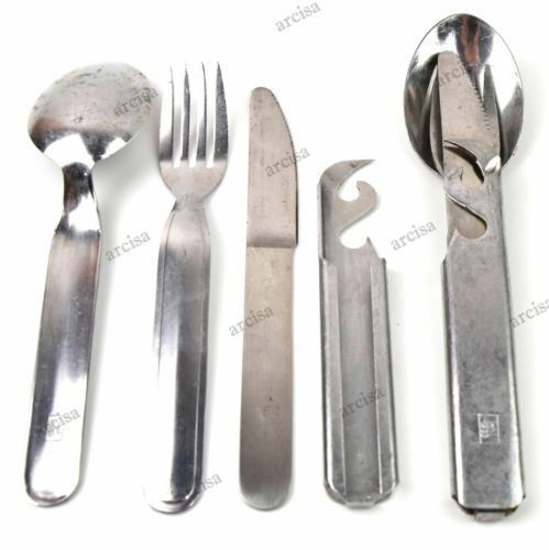 Set de cubiertos del ejército húngaro original 4 piezas Hungría de la cuchara de cubiertas militares Hungría