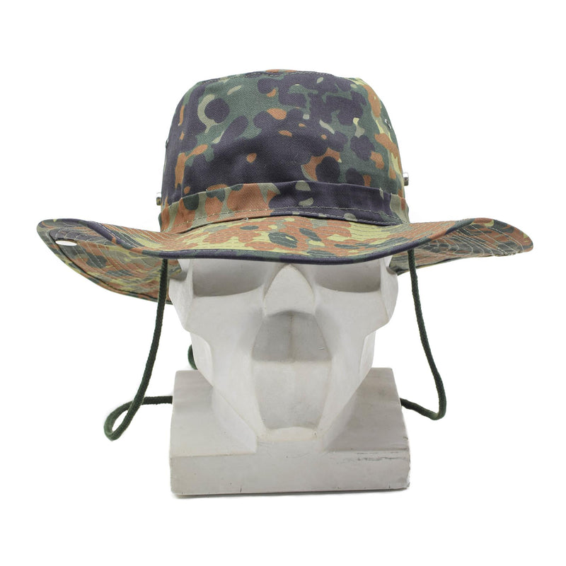 MFH Brand Military Bush Style Hat Flecktarn Bucket Panama Jungle Summer Cap New
