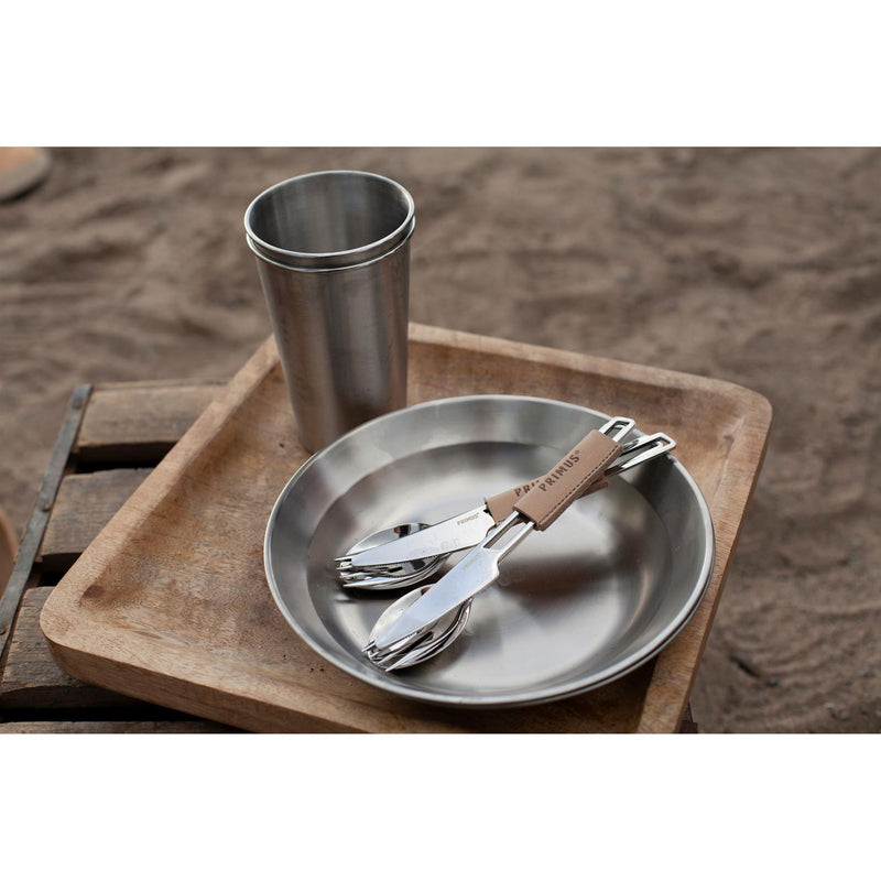 Primus Campfire Cutlery Set Ligero de acero inoxidable para acampar Utensilios de senderismo