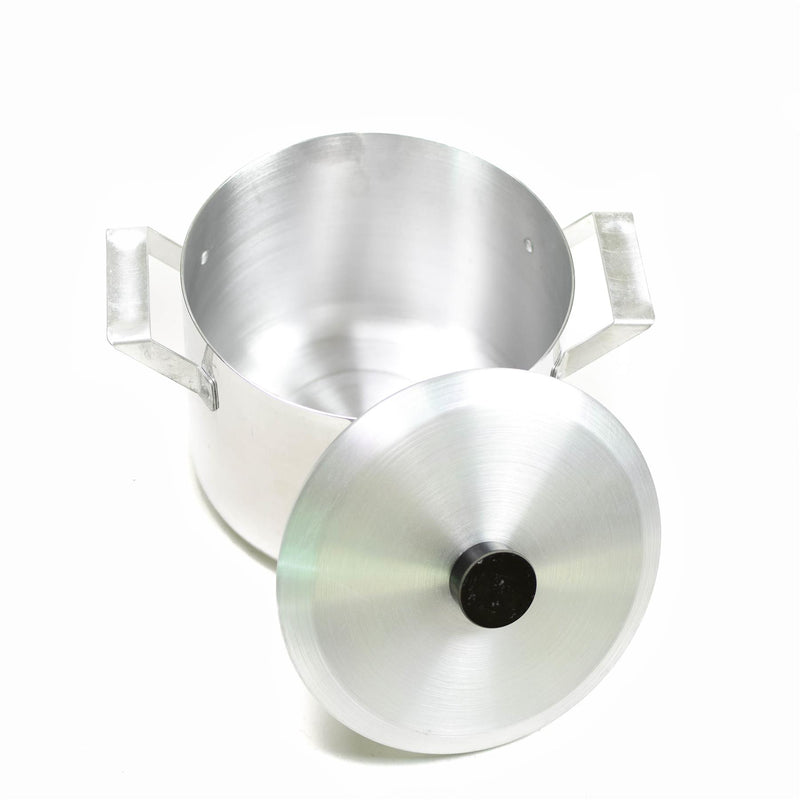 Pot de ejército checo genuino con tapa de aluminio Cocina de aluminio 0.5 galones de cocina militar