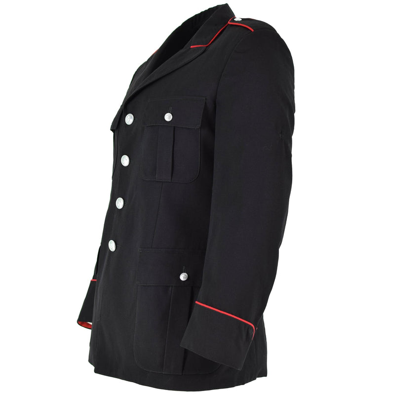 Jaqueta de policía militar italiana original Oficial oficial de uniforme negro formal