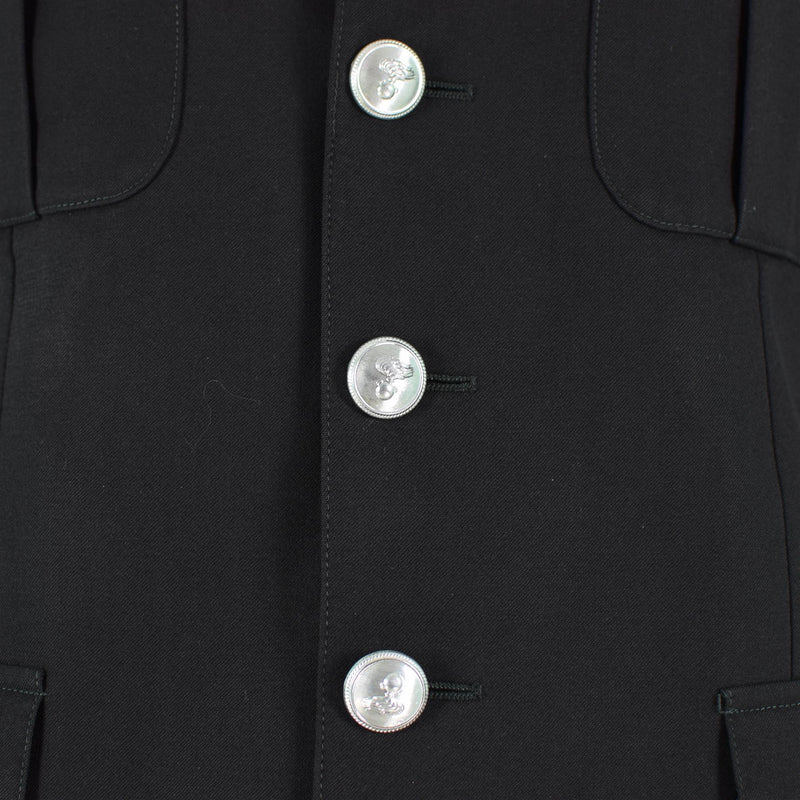 Jaqueta de policía militar italiana original Oficial oficial de uniforme negro formal