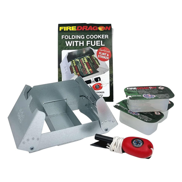 BCB FiredRagon Coachadora con caminata de combustible Plegable Pocket Pocket Stove Fire Starter