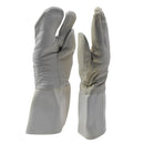 Manoplas con forro militar originales de la Bundeswehr, diseño de 3 dedos, clima frío, blanco