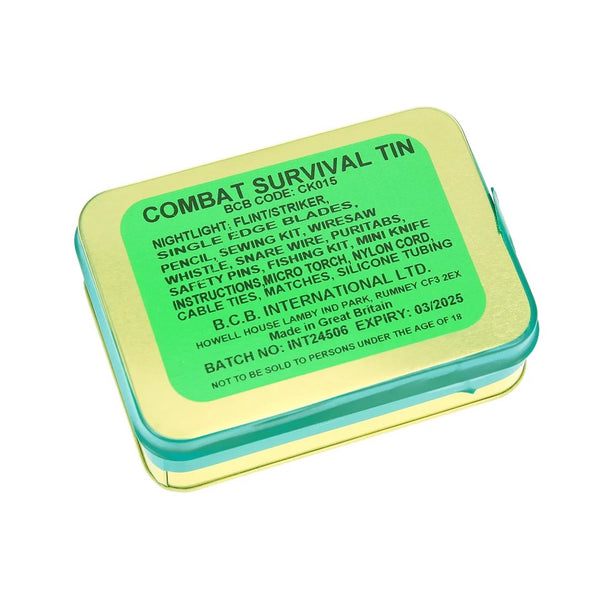 BCB Combate Survival Tin Essentials Supervivencia de rescate de emergencia básica al aire libre