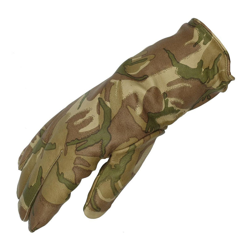 Guantes de cuero de combate Mk II genuinos MTP Camuflage Guantes con forrado cálidos