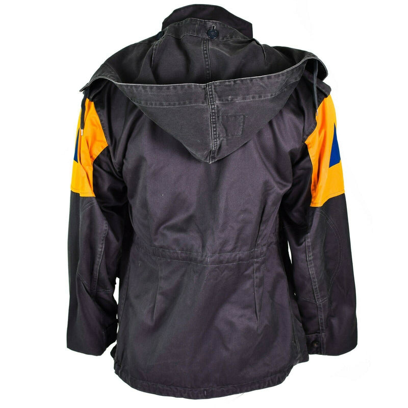 Chaqueta de combate del ejército danés original M84 Dinamarca de defensa civil Gray Field Excedente