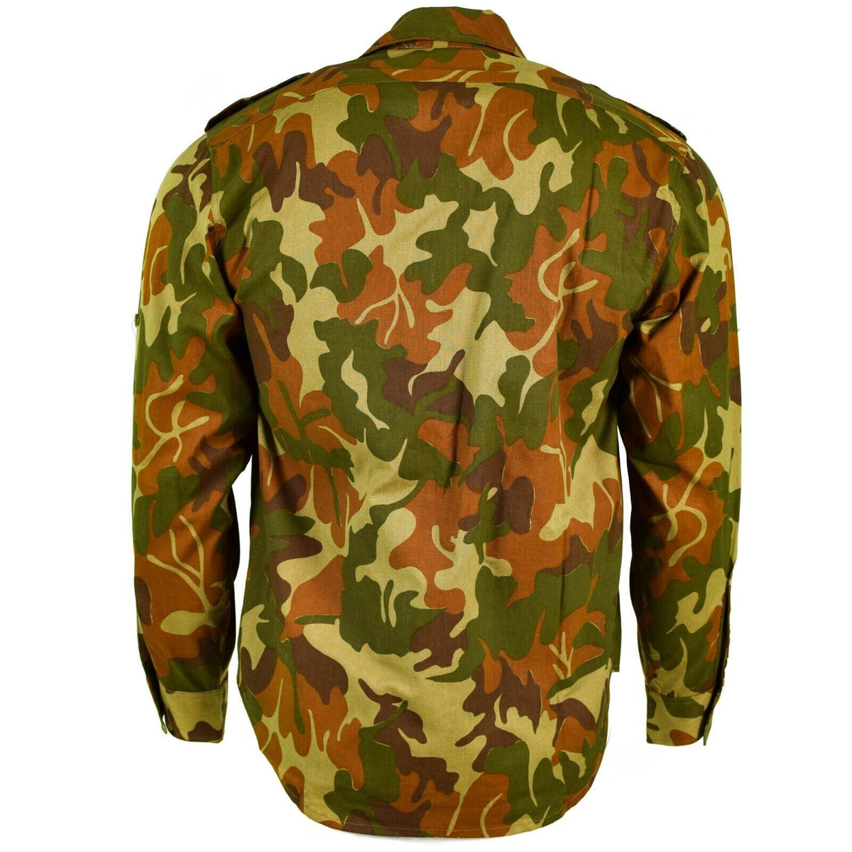 Camisa de combate M90 del ejército rumano original, bolsillos en el pecho, camuflaje de hojas para exteriores