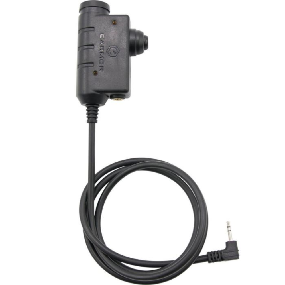 Earmor PTT Adaptador Motorola 1-Pin Radio Auriculares Con Cable Táctico Negro