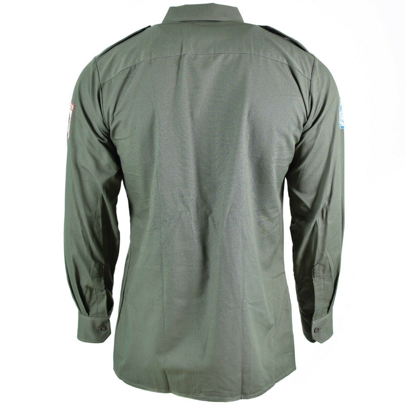 Camisa del ejército austriaco genuino OD Olive Military Combat de manga larga Tropic BDU NUEVO