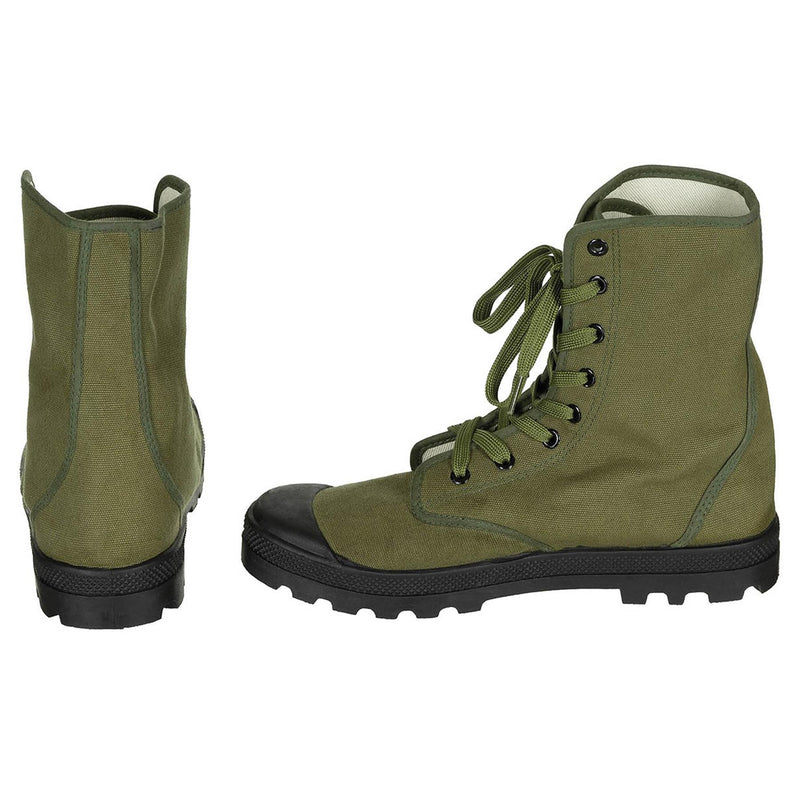Botas de comando militares francesas originales Tacones reforzados Olive vintage