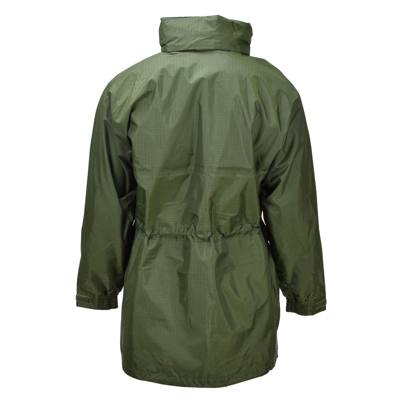 Chaqueta larga de lluvia belga original con Liner Olive Waterproof Field NUEVO
