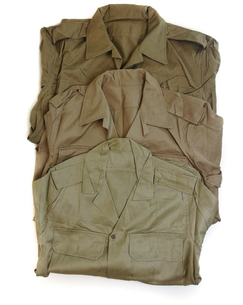 Camisa del ejército griego genuino fatiga Stock Dead Chino Chino Caki Jacket Military NUEVO