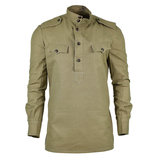 Ejército búlgaro original Olive Camiseta Camisa de camisa Combate Manga larga militar