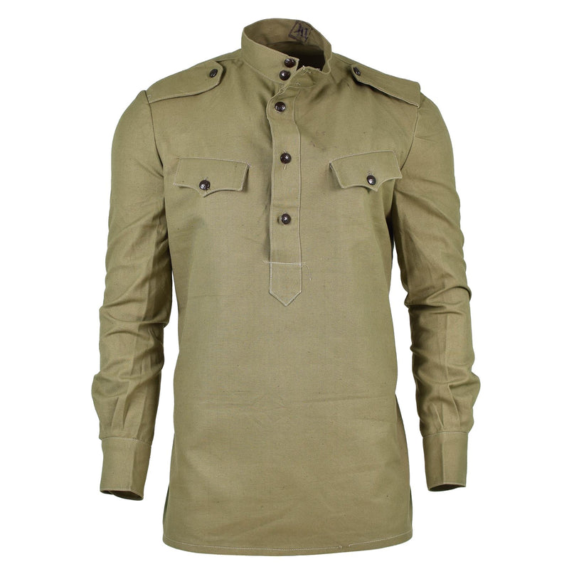 Ejército búlgaro original Olive Camiseta Camisa de camisa Combate Manga larga militar