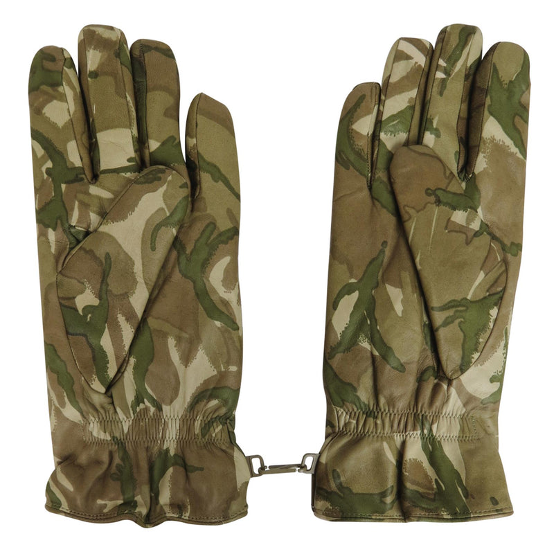 Guantes de cuero de combate Mk II genuinos MTP Camuflage Guantes con forrado cálidos