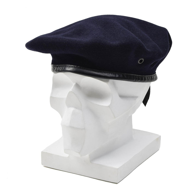 Original del ejército francés de la lana azul oscuro Comando de boina Capa ligera Vintage Nuevo