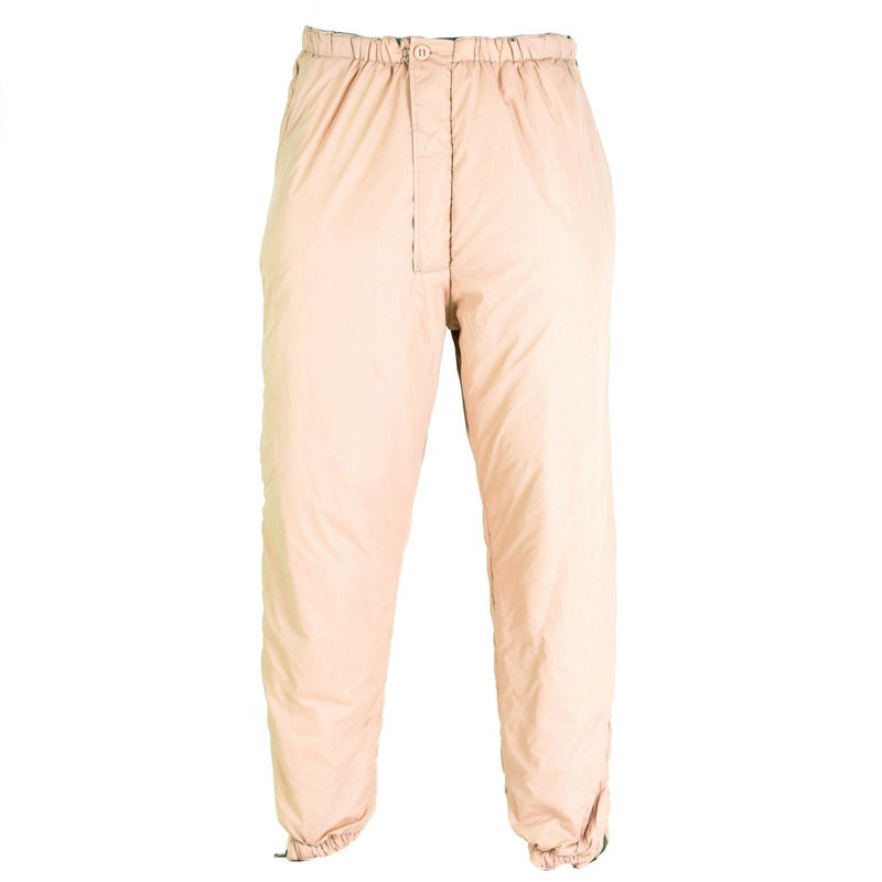 Pantalones reversibles del ejército británico pantalones de clima frío de color verde frío térmico