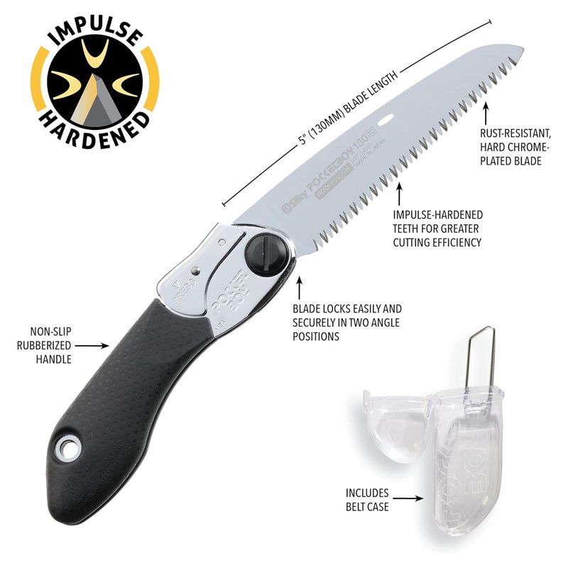 Silky Pocketboy 130-10 SAW COMPACTA COLLA CUBIENCIA DE ACERO INOXINO
