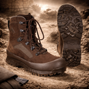 Botas Tácticas Militares Británicas Originales Haix Membrana GoreTex Marrón