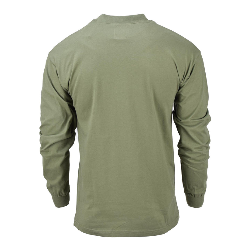 Camisa militar checa ropa interior de oliva de manga larga 2da capa uniforme de senderismo