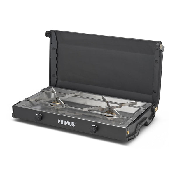 Primus Kinjia Camping Stove Dual Quemador Portable Cocina de cocina al aire libre Negro Negro