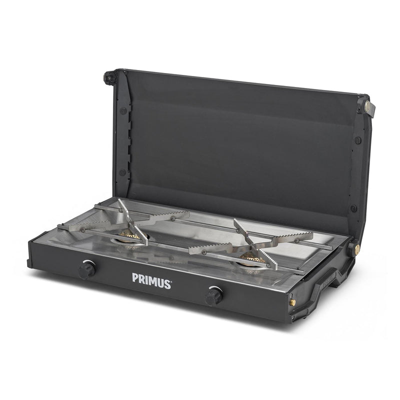 Primus Kinjia Camping Stove Dual Quemador Portable Cocina de cocina al aire libre Negro Negro