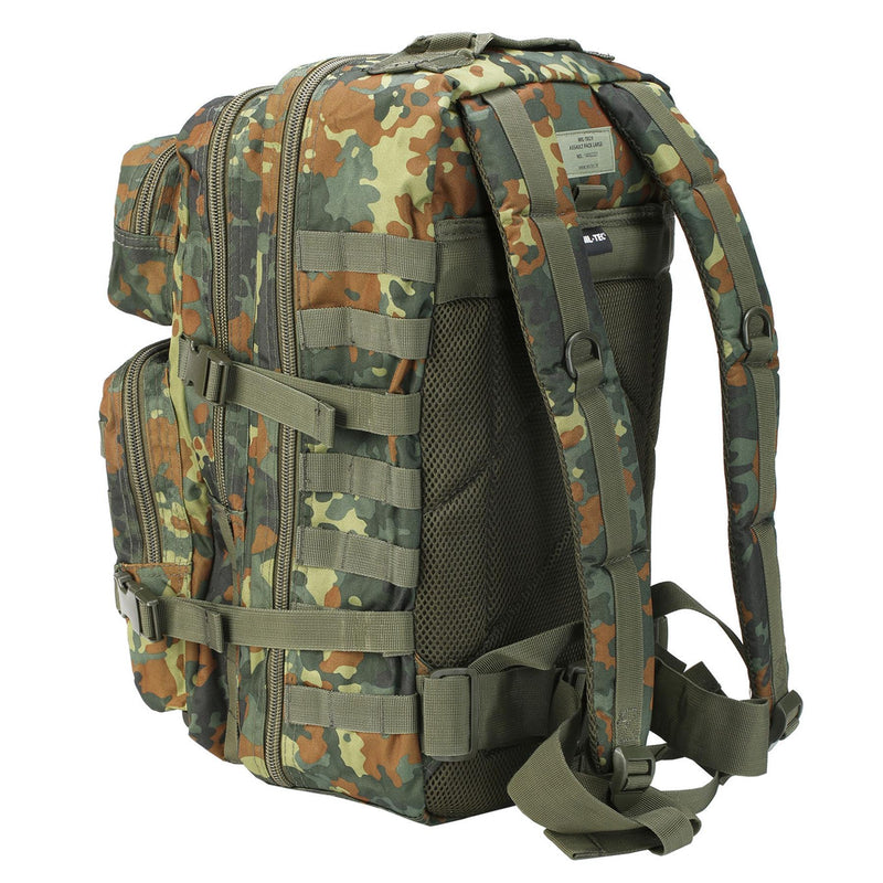 MIL-TEC Asalto de asalto de EE. UU. Ruckking mochila grande 36L mochila Flecktarn Daypack bolso