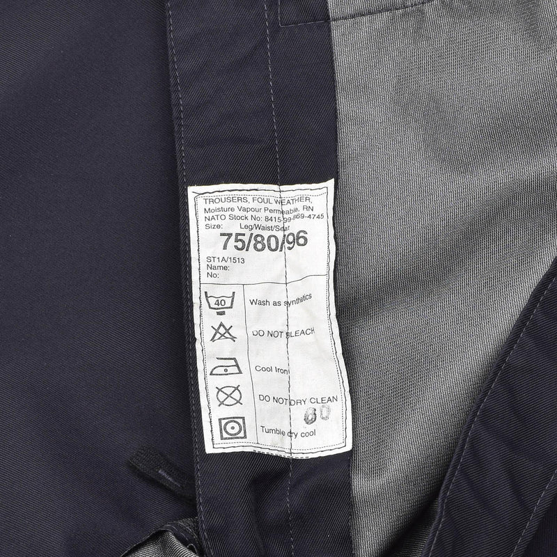 Pantalones genuinos de la policía británica Pantalones de clima húmedo impermeable al aire libre Azules
