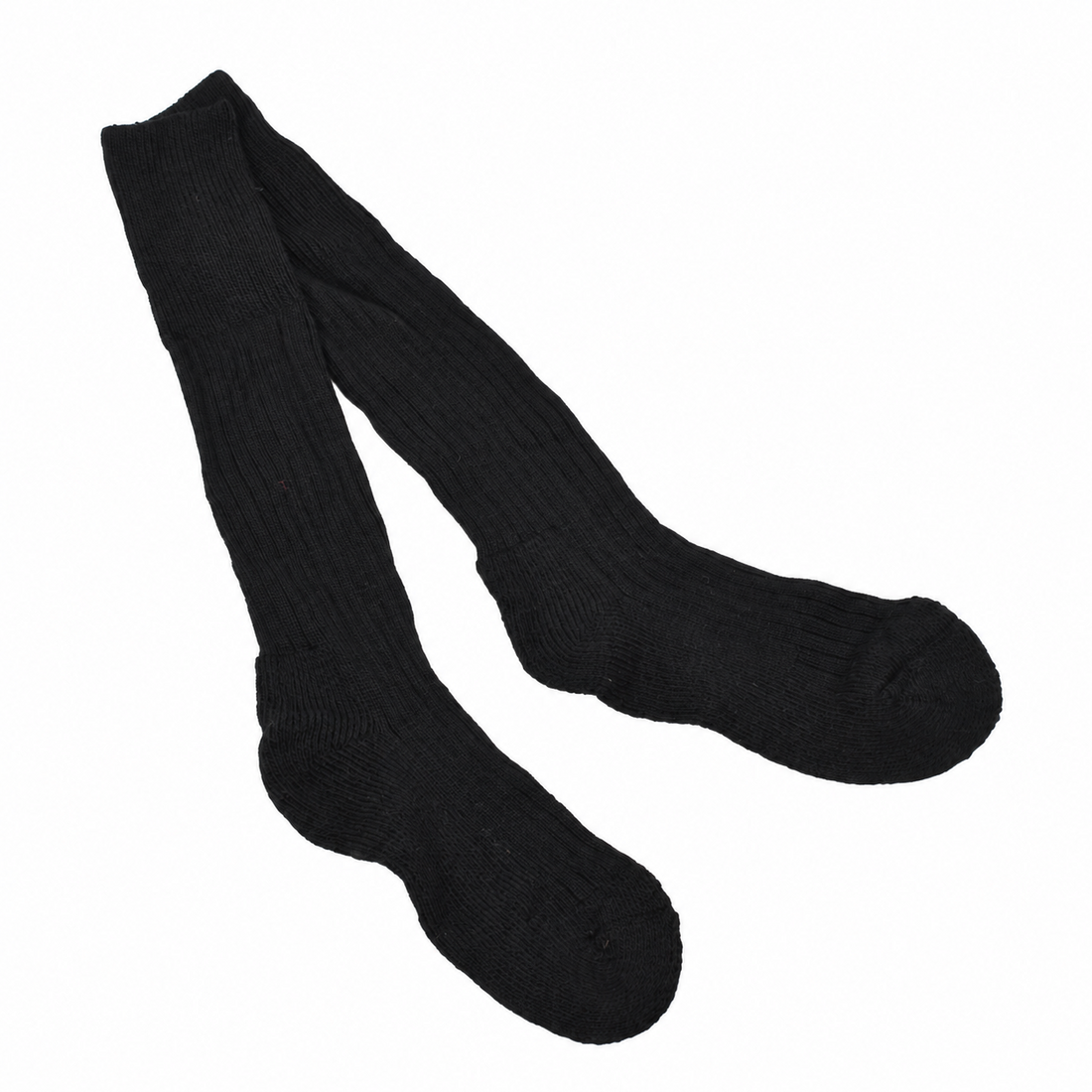 Calcetines de invierno militares británicos originales de punto acanalado cálido EU 39–40 Negro