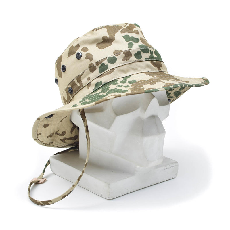Ejército alemán original CAMO TROPICAL BOONIE Campo de campamento CAZA AUPARTA NUEVO