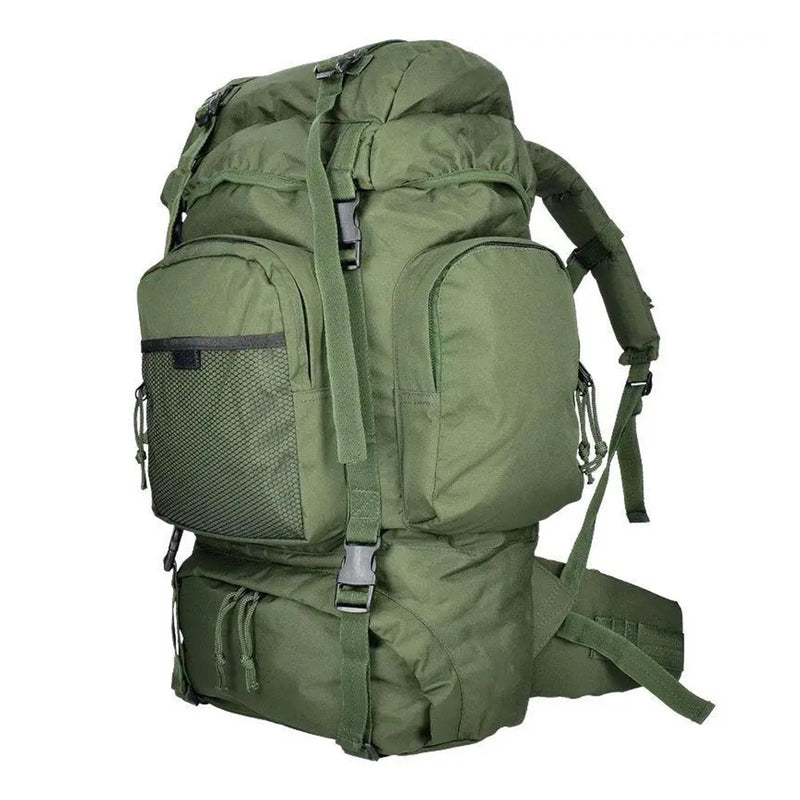 Mochila de senderismo mil-tec 55 litros de 55 litros cubierta impermeable verde