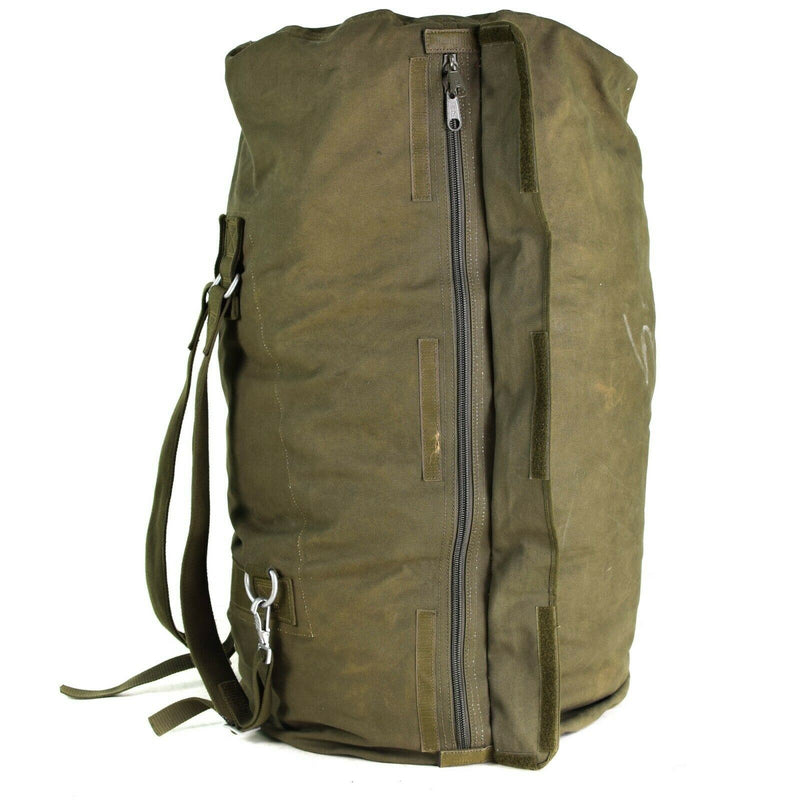 Bolsa de saco de saco de mar del ejército alemán genuino W correas de hombro mochila de oliva grande