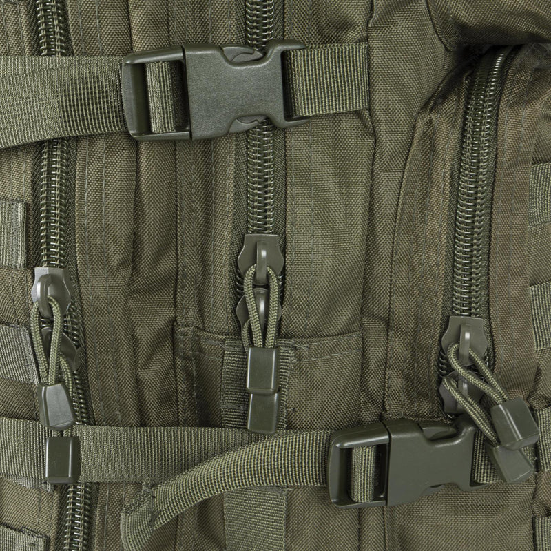 Mil-tec Asalto de asalto de asalto de EE. UU. Mochila para caminar con senderismo mochila al aire libre 36L Olive