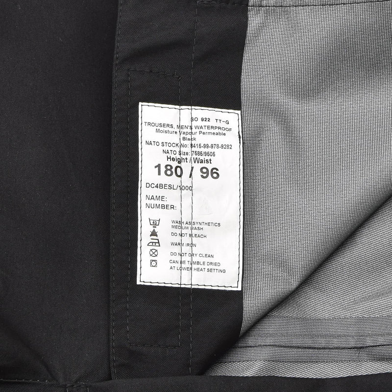 Pantalones de policía metropolitanos genuinos de la policía impermeable al aire libre Pantalones negros