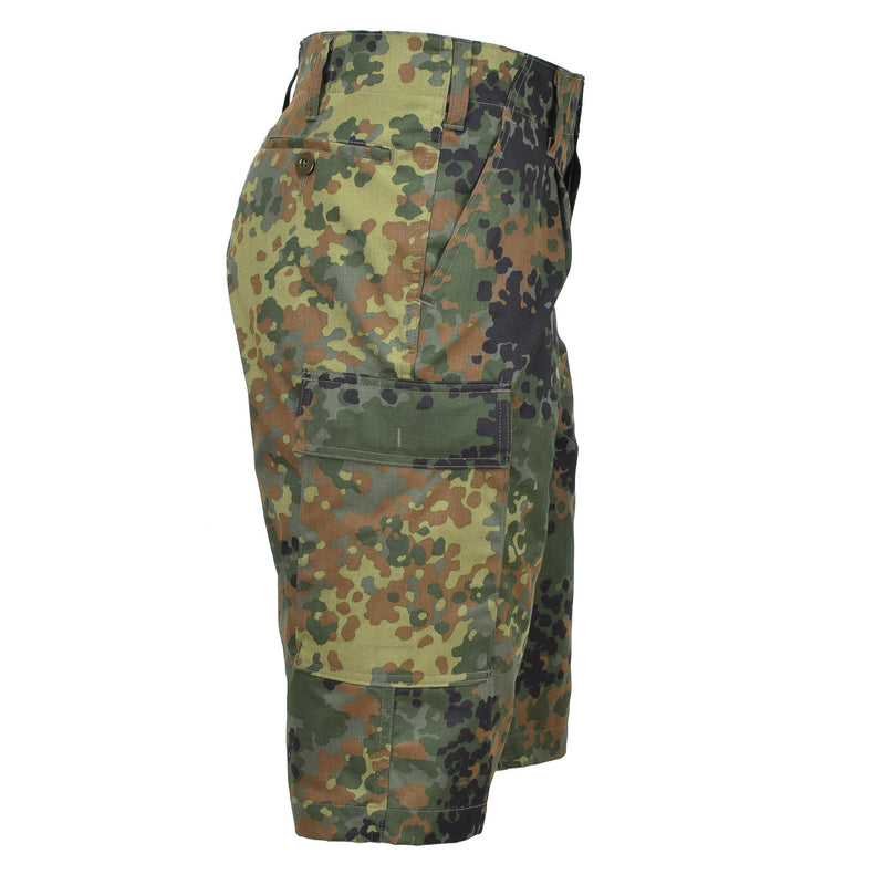 Leo Kohler Portos cortos de rodilla Militar Bermuda Flecktarn Camuflaje