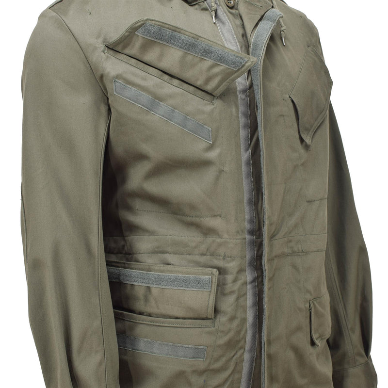 Genno militar genuina Bélgica Tropas de campo de olivo Bdu Parka Vintage NUEVO